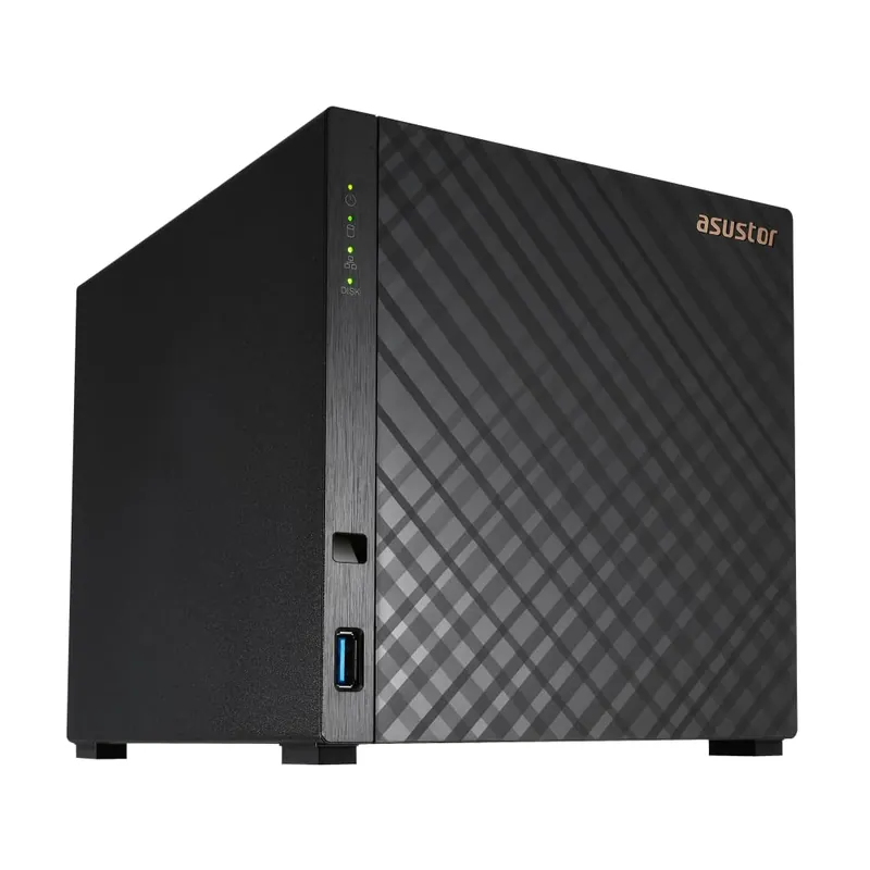Asustor Drivestor 4 Gen 2 AS1204T, 4 Bay NAS, Quad-Core 1.7GHz CPU, 2.5GbE Port, 1GB DDR4, 3 USB 3.0, Network Attached Storage