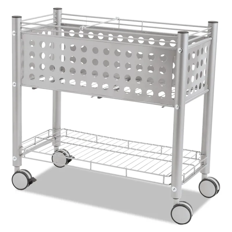 Vertiflex Mobile File Cart with Open Top, 28.25 x 13.75 x 27.375 Inches, Matte Gray (VF52000)