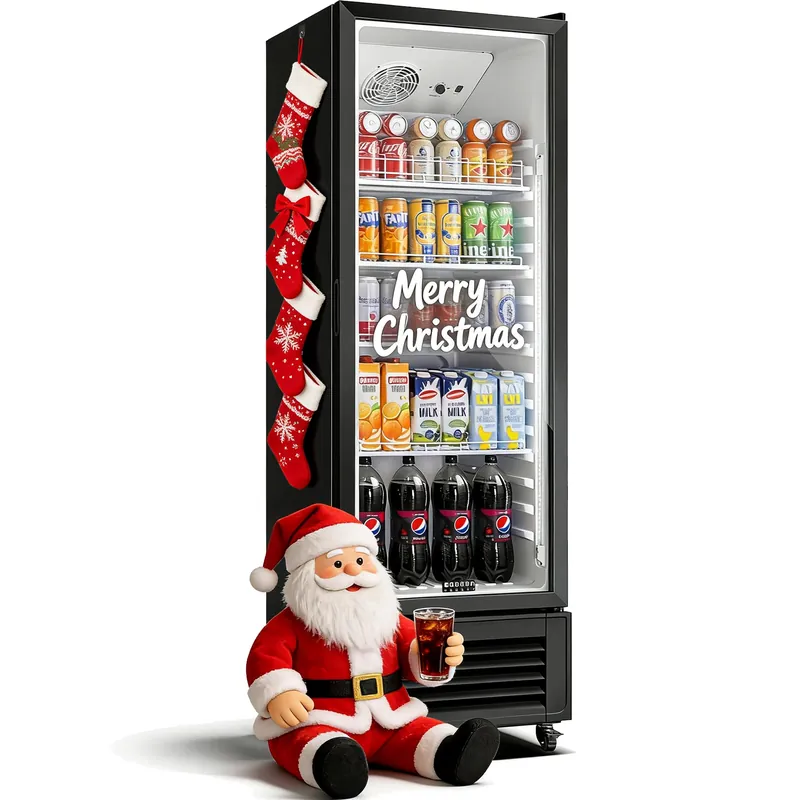 BODEGACOOLER Commercial Beverage Refrigerator, 264 cans & 120 Bottles Display Fridge, Soft LED Light & Automatic Defrost