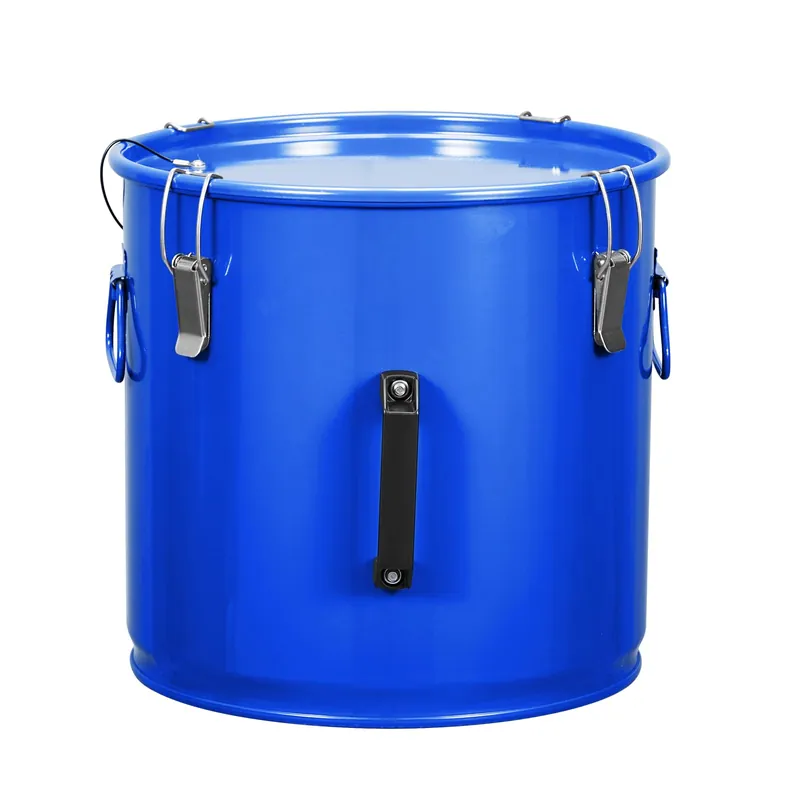 GarveeHome 8 gal Fryer Grease Bucket, Oil Disposal Caddy, Steel Fryer Oil Transport Container with Rust-Proof Coating, Deep Fryer Oil Disposal Container