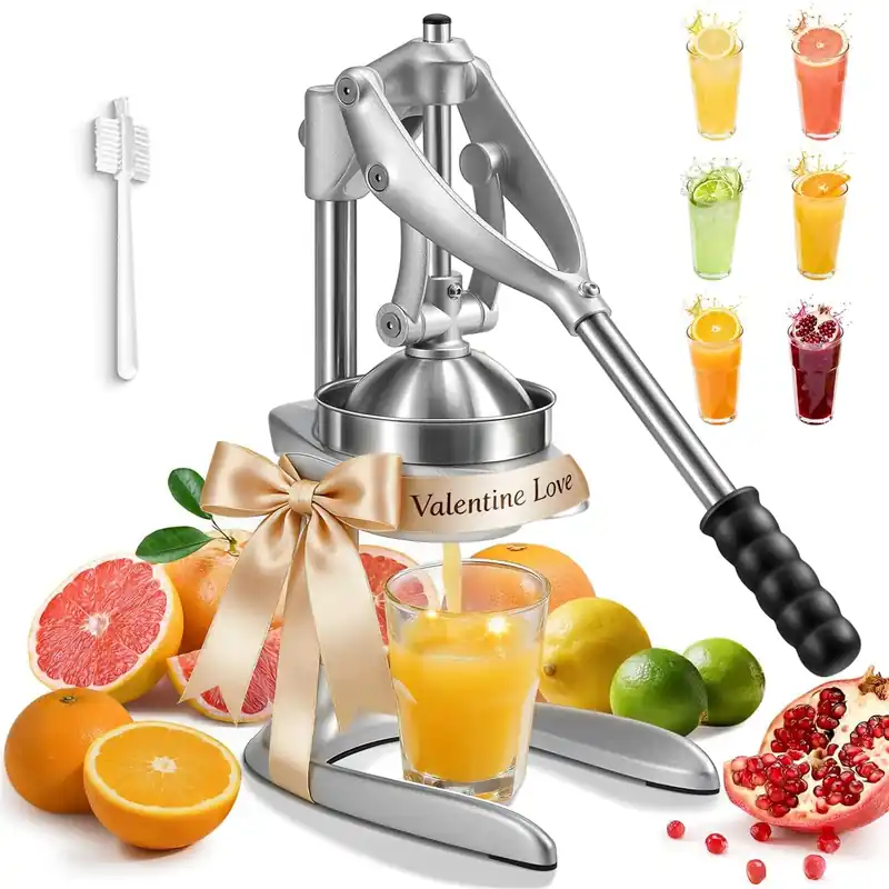 Manual Juicer, Sopito Effortless Citrus Squeezer Professional Safety Stainless Steel Hand Press Juicer, Ideal for Extracting Juice