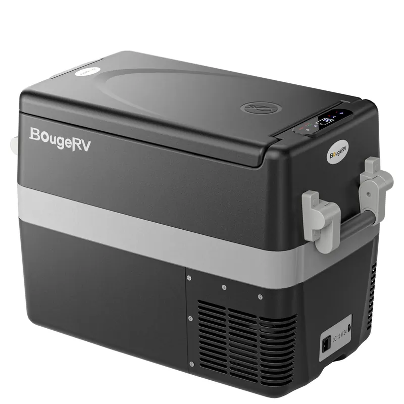BougeRV 12V Refrigerator Fridge Freezer Portable Car Fridge 42 Quart Electric Cooler 12V/24V DC 110~240V AC for RV Camper