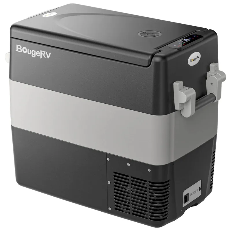 BougeRV 12V Portable Refrigerator Fridge Freezer Portable Car Fridge 53 Quart Electric Cooler12V/24V DC 110~240 V AC for RV Truck
