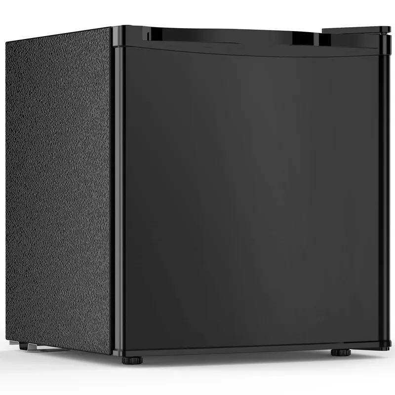 Electactic 1.7 Cu.ft Mini Fridge with Freezer, Compact Refrigerator, Single Reversible Door, Ultra Quiet, Black