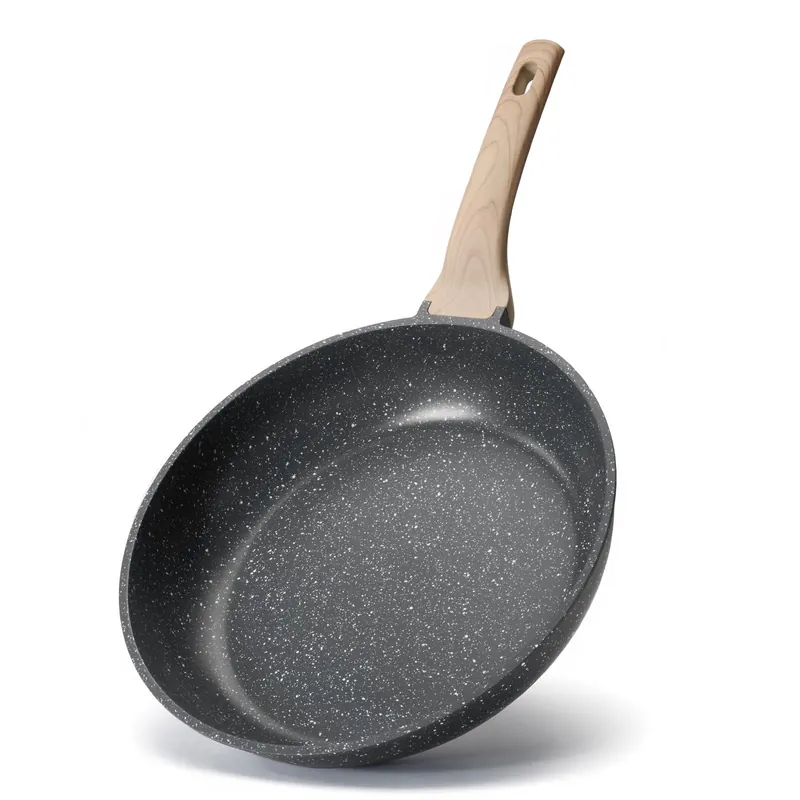 Roomena 8 inch Nonstick Frying Pan Skillet, Non Stick Granite Fry Pans, Omelette Pan, Egg Frying Pan with Heat-Resistant Handle