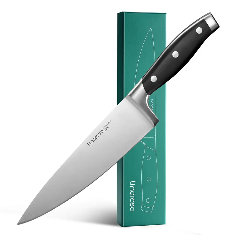 linoroso Chef Knife - Professional Pro Kitchen Knife 8 inch Chef‘s Knives, German High Carbon Stainless Steel Ultra Sharp Cooking Knife- Classic Series