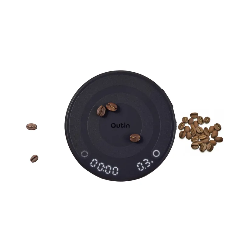 OutIn Claro Portable Coffee Scale, Espresso Scale 2kg/0.1g Accurate Measurement, Pour Over Coffee Scale Multiple Modes, Timer Function, Rechargeable