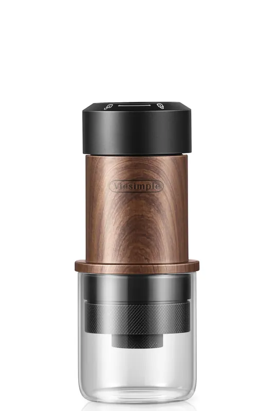 Viesimple M5 Manual Espresso Maker, Portable Coffee Machine with 2-in-1 Bottomless Portafilter, No Electricity for Camping Travel Office