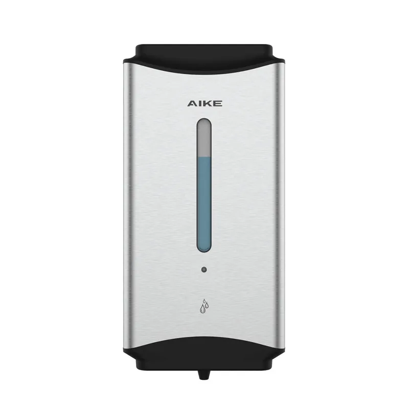 AIKE Automatic Soap Dispenser Commercial Wall Mounted Liquid Dispenser Brushed Stainless Steel Finish 1100ml Large Capacity