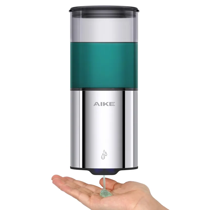 AIKE Automatic Wall Mount Liquid Soap Dispenser for Home and Commercial Bathroom 13.5oz IPX7 Waterproof,Polished Stainless Steel