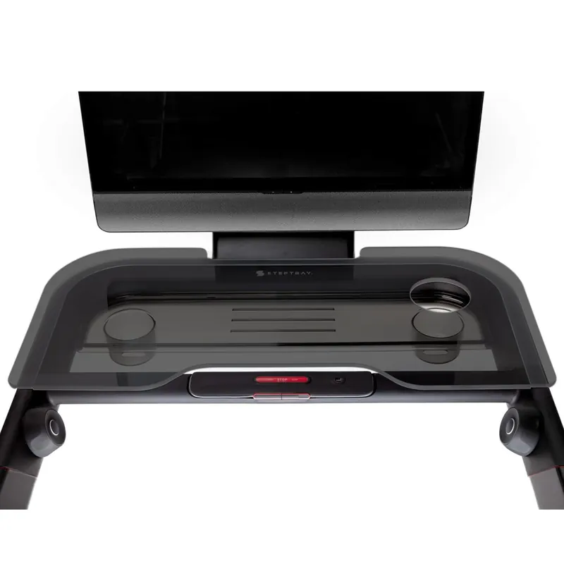 TFD StepTray, Walking Desk Attachment Compatible with Peloton Tread Plus Only, Made in USA, Premium Acrylic Holder, Black
