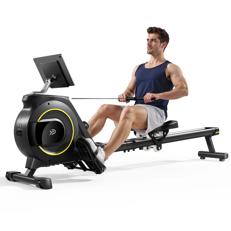 YPOO Rowing Machine for Home, 350 LB Capacity, 16-Level Silent Resistance, Magnetic Rowing Machines for Home Foldable, Full-Body Workout Compact