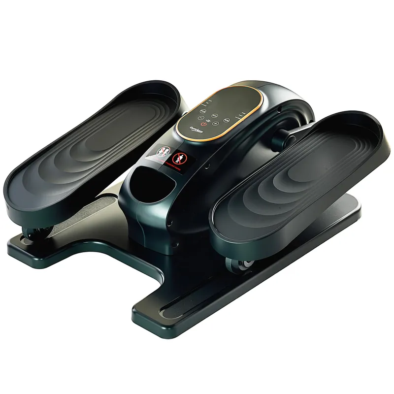 Under Desk Elliptical Exercise Machine, Electric Leg Exerciser with 12 Speeds, Forward & Reverse Modes,Quiet Compact Seated Pedal Stepper (Black)