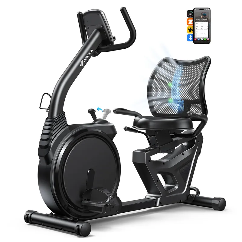 MERACH Recumbent Exercise Bikes for Home,Light Commercial High-end Recumbent Bike for Seniors Adults,Stationary Bikes for Home