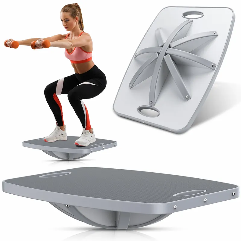 Advanced Wood Balance Board, 360 Degree Rotation and Tilt - Non-Slip 500 lbs Wobble Board for Standing Desk, Physical Therapy and Yoga Practice for Men, Women, Young and Old