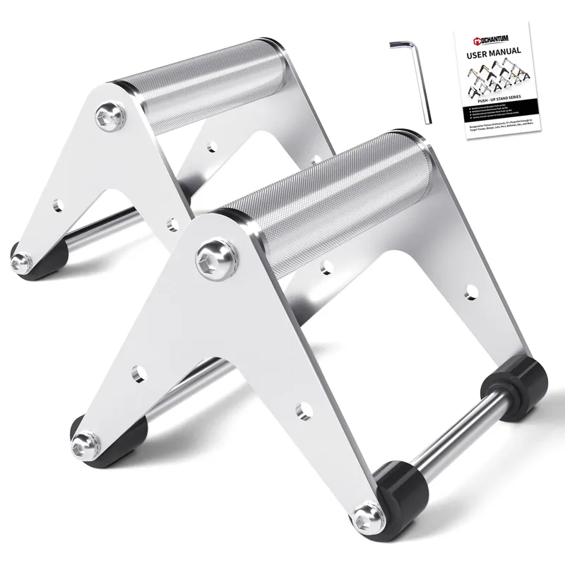 Mochantum Push Up Bar – Heavy-Duty Stainless Steel Pushup Stands with Non-Slip Base, 660 lb Capacity, Portable Home Gym Equipment, White