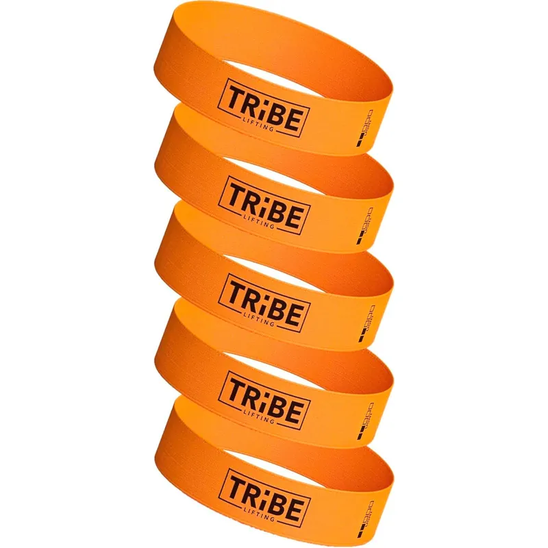 Tribe Lifting Fabric Resistance Bands for Glutes & Legs 5 Fabric Workout Bands Set Thick Booty Bands for Squats, Lunges, Hip Training, Physical Therapy & Home Workouts