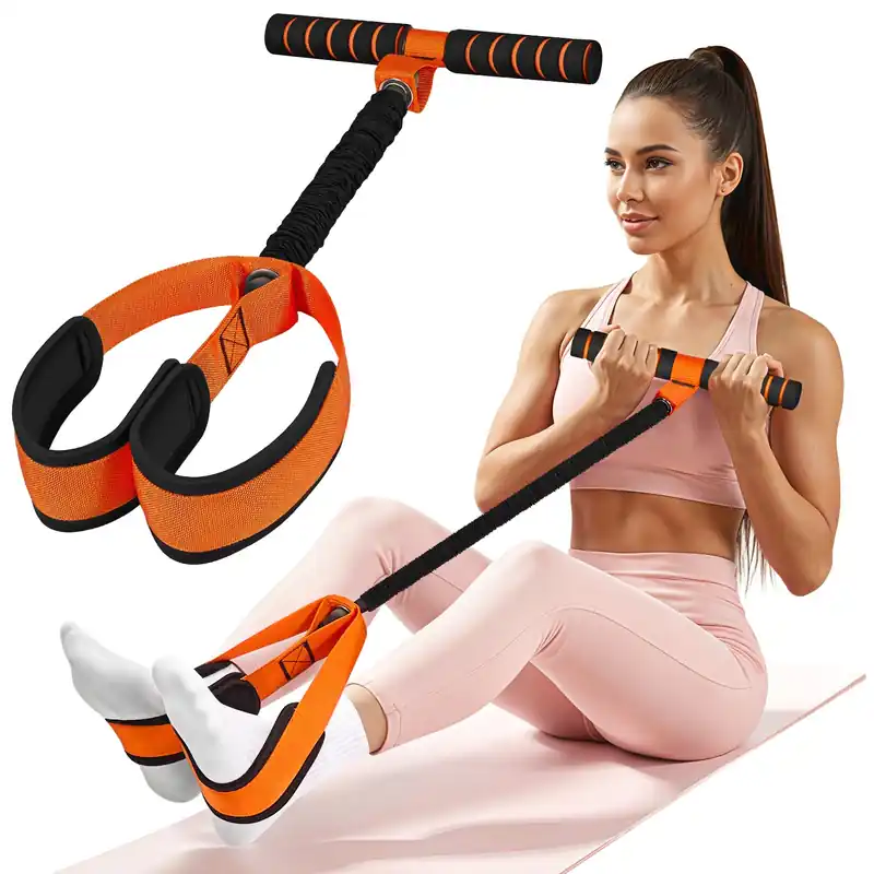 UZTUGG Upgrade Pedal Resistance Band with Handles, Exercise Band for Women, Sit Up Equipment for Full Body Training, Core, ABS, Legs, Glutes, Arms, Pilates