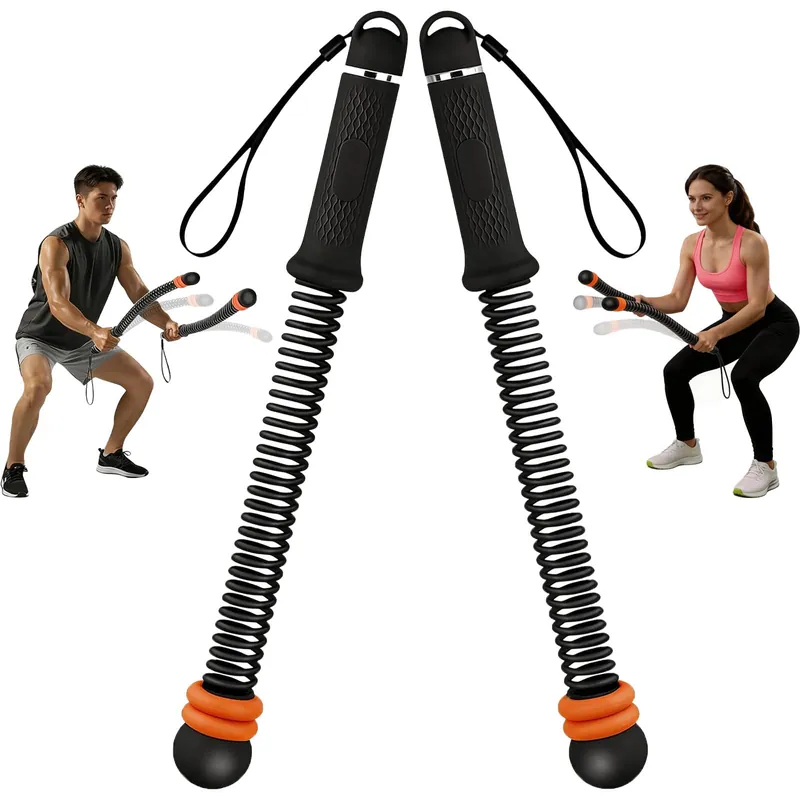 Ropeless Battle Ropes - Load-Adjustable, Slip-Resistant Design, Portable & Easy to Store Battle Ropes for Home Gym, Ideal for Fitness Enthusiasts, Beginners & Busy Professionals (Black)