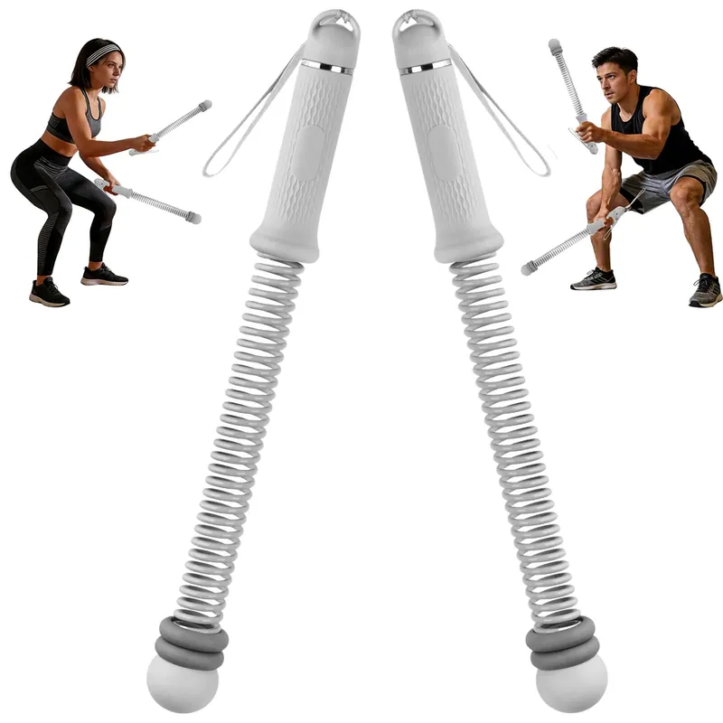 Ropeless Battle Ropes - Load-Adjustable, Slip-Resistant Design, Portable & Easy to Store Battle Ropes for Home Gym, Ideal for Fitness Enthusiasts, Beginners & Busy Professionals (Grey)