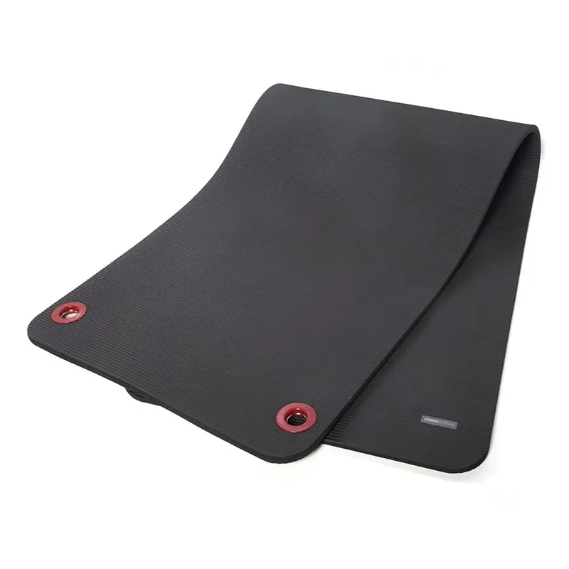 Power Systems Premium Hanging Club Exercise Mat, 56 x 23 x 3/8 Inches Thick, Jet Black (93834)