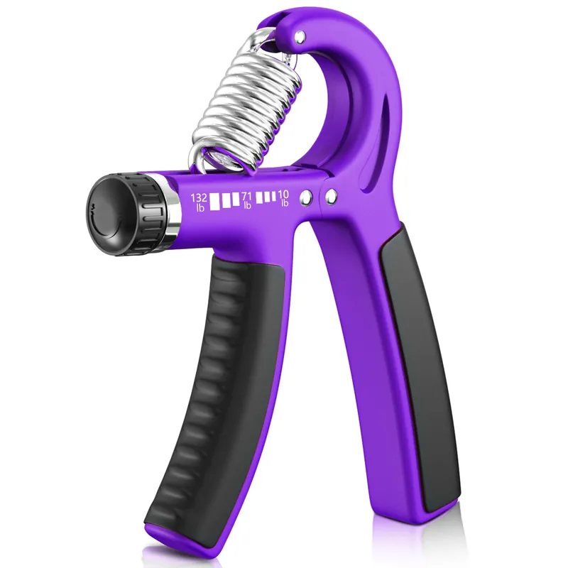 FitBeast Grip Strengthener Forearm Strengthener, Adjustable Hand Grip for Strength Training & Rehabilitation, 10-132 lbs Resistance, Ideal for Athletes and Physical Therapy (1 Piece Purple)