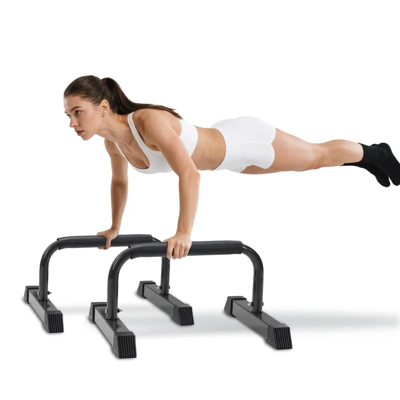 Push Up Bars Sweat-resistant Parallettes Bar for Handstands L-sit & Dip, No Wobbling Strength Training Pushup Stands for Women Men Workout