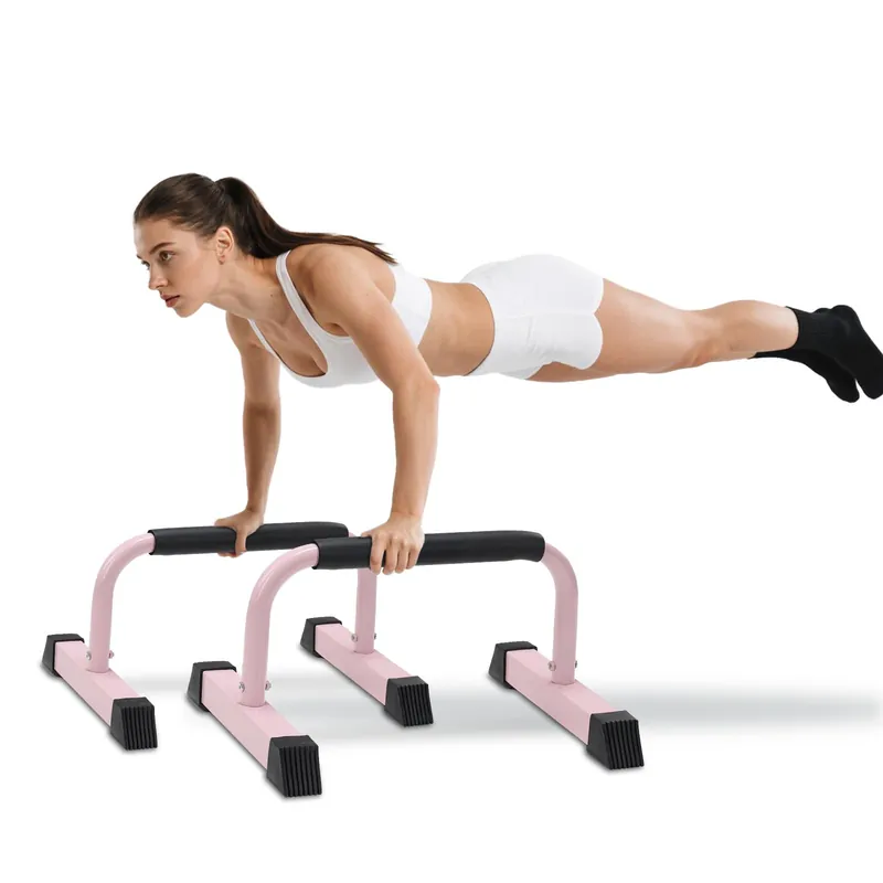 Push Up Bars Sweat-resistant Parallettes Bar for Handstands L-sit & Dip, No Wobbling Strength Training Pushup Stands for Women Men