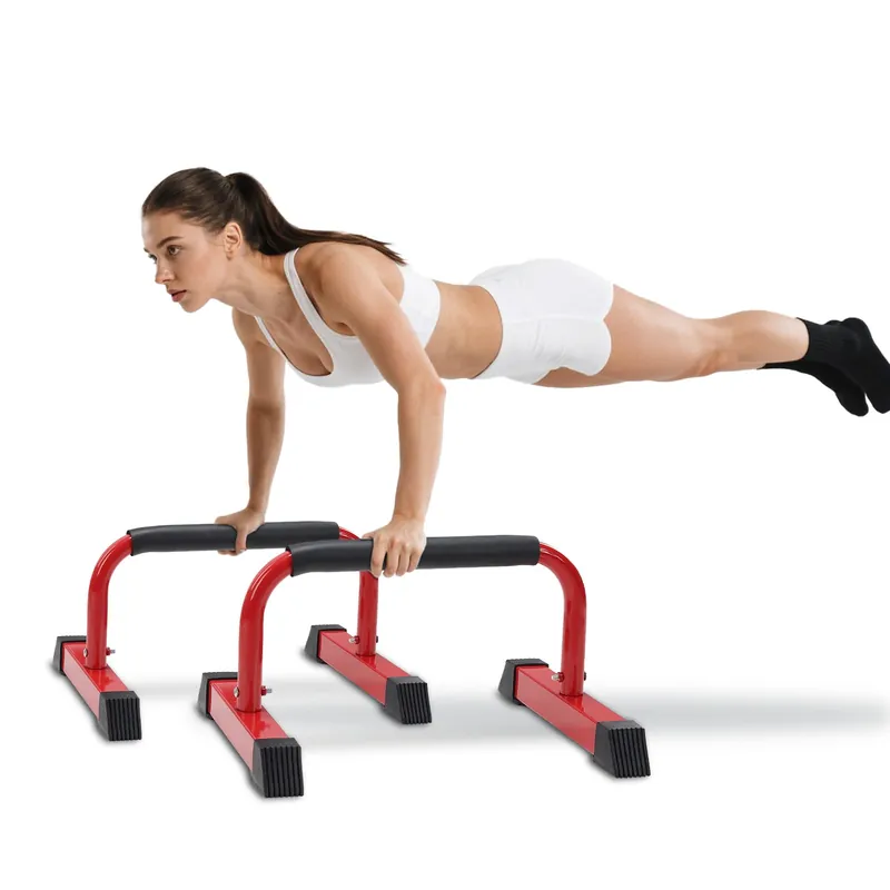 Push Up Bars Sweat-resistant Parallettes Bar for Handstands L-sit & Dip, No Wobbling Strength Training Pushup Stands