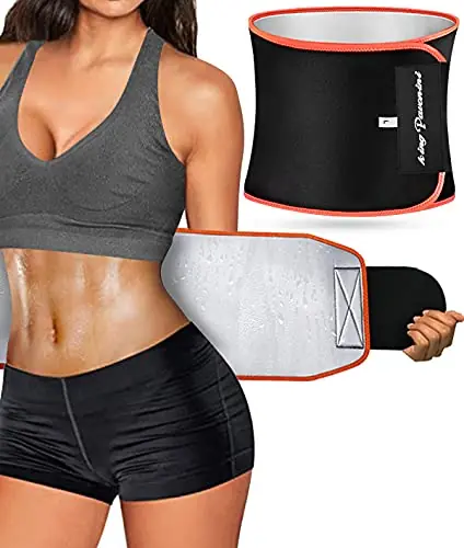 KingPavonini Waist Trimmer Waist Trainer Sweat Belt for Women Men Workout Plus Size Orange