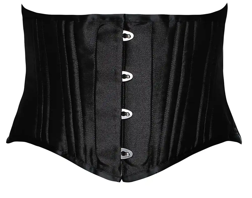 SHAPERX Women‘s 26 Steel Boned Corset Short Torso Heavy Duty Waist Trainer Corset for Weight Loss, SZ1934-Black-3XL