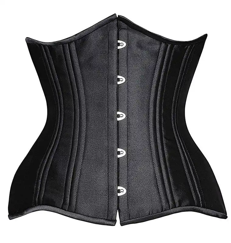 SHAPERX Women 24 Double Steel Boned Longline Heavy Duty Waist Training Corsets Body Shaper,SZ1971-Black-2XL