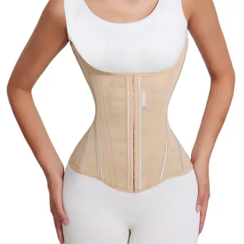 MISTHIN Waist Cincher Trimmer Belt Girdle Workout Shapewear Tummy Control Shaper Waist Trainer for Women (Nude, Large)