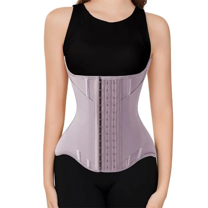 MISTHIN Waist Cincher Corset Sport Girdle Trimmer Double Belt Wrap Waist Trainer Shaperwear Tummy Control Shaper for Women (Purple, Medium)