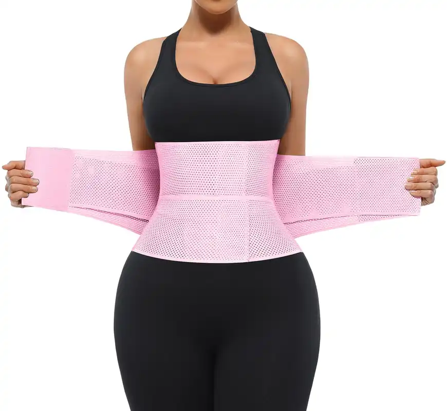 SHAPELLX Waist Trainers for Women Belly Fat Underbust Waist Cincher Corset Hourglass Body Shaper Sport Girdle Faja Pink