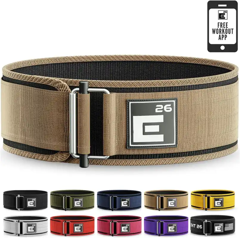 Self-Locking Weight Lifting Belt - Premium Weightlifting Belt for Serious Functional Fitness, Weight Lifting, and Olympic Lifting Athletes - Lifting Belt for Men and Women (Small, Ranger Tan)