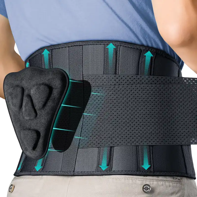 Back Brace for Men Lower Back Pain Relief Lumbar Support Brace Waist Belt with Ergonomic 3D Silicone Pad for Heavy Lifting Work, Herniated Disc, Sciatica XXL