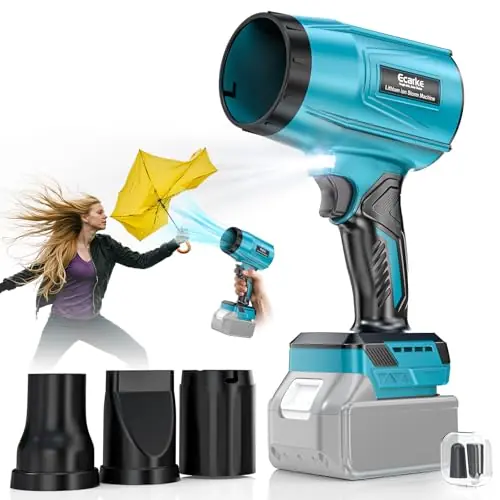 Leaf Blower Cordless Compatible with Makita 18V 800000RPM Portable Dust Cleaner, Electric Handheld Turbo Jet Blower Lightweight with Brushless Motor for Patio Cleaning Garden Lawn Care (No Battery)