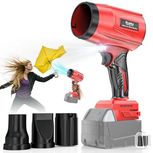 800,000 RPM Leaf Blower Compatible with Milwaukee 18V Ecarke Cordless Dust Blower, Electric Turbo Jet Blower Handheld Battery Powered with Brushless Motor for Patio Garden Lawn (No Battery)