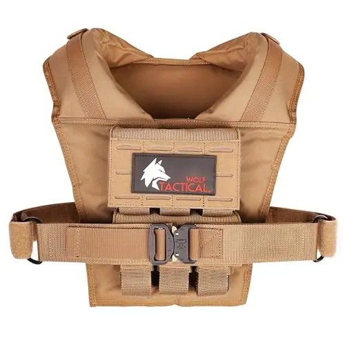 Wolf Tactical Men’s Weight Vest - Adjustable Weighted Vest for Strength Training, 25 LB Tan
