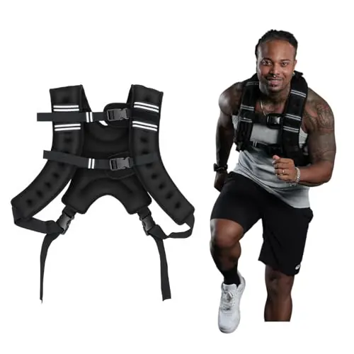MIKOLO Weighted Vest, 8lb/12lb/16lb Weight Vest for Women & Men, Weight Vest with Reflective Stripe for Walking, Running, Strength Training & Workout(16lb)