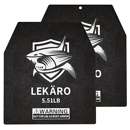 Weighted Vest Plates 9.8"x11" Steel Weight Plates for Vests – 5.51/8.81/15.43/20.94 LB Pairs – Rust-Proof Powder Coated Workout Inserts for CrossFit Murph