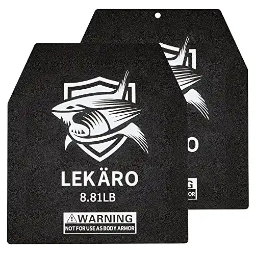 Weighted Vest Plates 9.8"x11" Steel Weight Plates for Vests – 5.51/8.81/15.43/20.94 LB Pairs – Rust-Proof Powder Coated