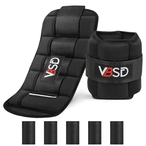 VBSD Adjustable Ankle Weights for Men Women, 7lbs/Pair Leg Weight Straps, Weighted Ankle Weight Set with Removable Sandbags for Walking Running Yoga Physical Therapy Gym Home Workout
