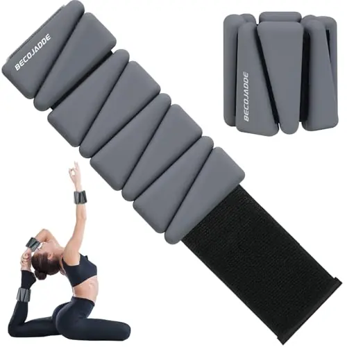 Ankle Weights Set of 2 (2 lb Each) Adjustable Wrist Weights for Women Men Wearable Arm Leg Weight for Pilates, Running, Walking, Workout, Yoga, Dark Grey