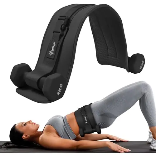 Exercise Hip Thrust Belt - Dumbbell Hip Thrust Belt, Thicken & Widen, Comfortable (black)