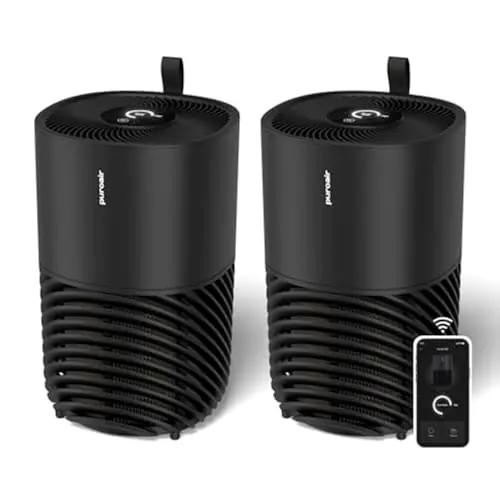 PuroAir 130i HEPA Air Purifiers for Home Pets - Covers Up To 600 Sq Ft - Filters Up To 99.9% of Pollutants, Smoke, Pollen, Dust (2 Pack)