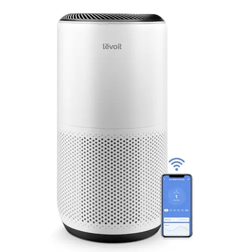 LEVOIT Air Purifiers for Home Large Room Up to 1733 Ftยฒ With HEPA Sleep Mode, AHAM VERIFIDE, Auto Mode, Air Quality Monitor, Smart WiFi, White
