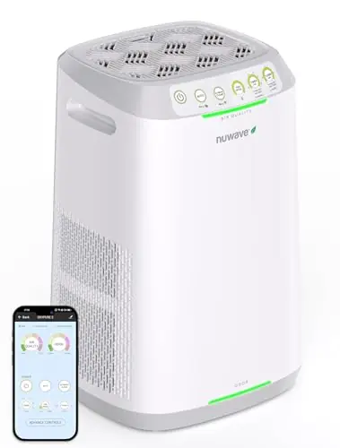 Nuwave Oxypure Zero E500 Air Purifier with Washable Reusable Filters for Large Room Smart Air Cleaners 99.9% Removal 0.1 Micron Particles