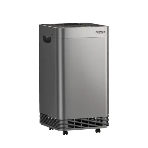 Nuwave Forever Plus Air Purifier for Home with Washable Filter, Massive Areas up to 3,210 Sq Ft, Never Replace Air Filter System, Zero Waste